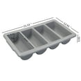 thumbnail image 3 of Rinboat 4-Pack Plastic 4-Compartment Cutlery Bin, Commercial Cutlery Holder, Gray, 3 of 9