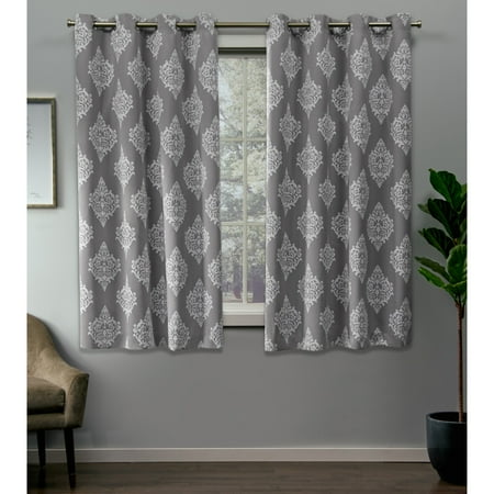 Exclusive Home Curtains 2 Pack Medallion Blackout Grommet Top