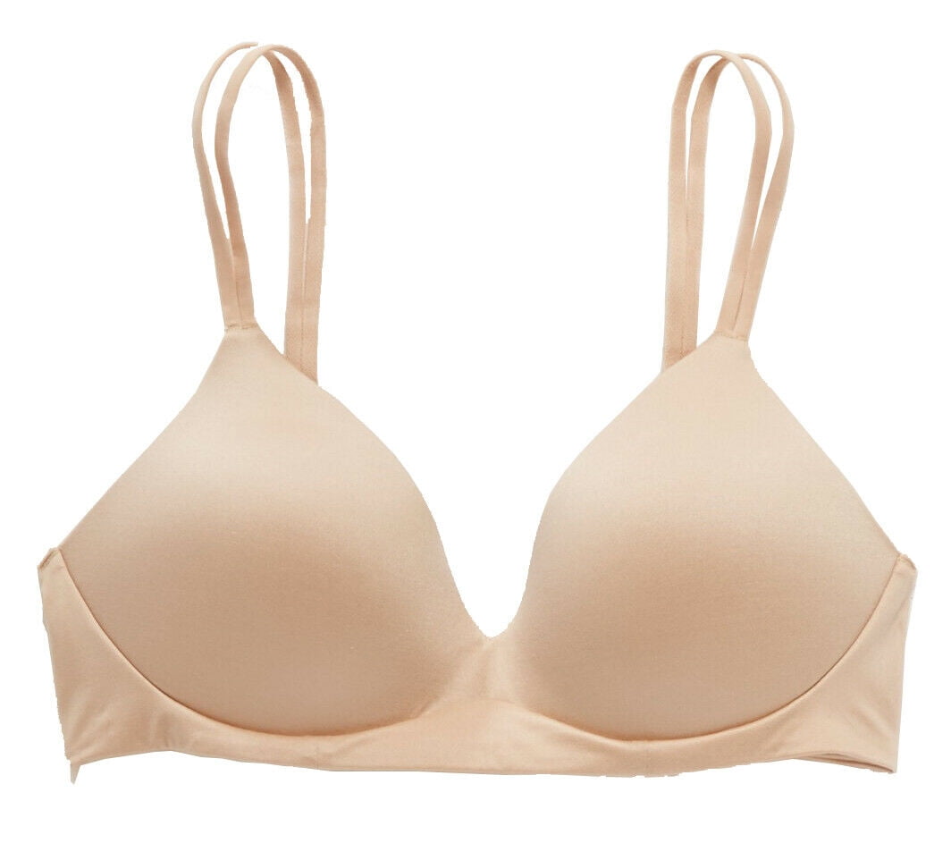 New AERIE American Eagle Real Sunnie Wireless Push Up Bra, Natural