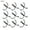 Black 10, variant on 50Pcs Fishing Treble Hook Worm Bait Holder Fish Tackle Tools Accessories