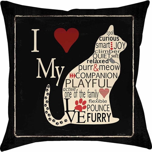 IDG Love My Cat Pillow