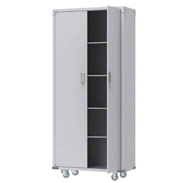Ecor 74 Tall Steel Storage Cabinet, Rolling Garage Storage Cabinet