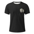 thumbnail image 4 of Camisetas de Manga Larga de los Hombres de Algodón Impresión Cuello Redondo Blusas de Moda Casual, Poliéster Spandex, 4 of 7