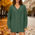 thumbnail image 2 of FRSASU Women's Knit Cardigan Sweaters Solid Casual Long Sleeve Open Front Button Down Trendy Jackets Outerwear Green, 2 of 7