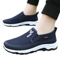 thumbnail image 3 of Men's Breathable On Casual Shoes Lightweight Comfortable Walking Shoes For Daily Wear With Soft Sole And Design 8.5 Blue, 3 of 8