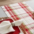 thumbnail image 4 of Camino de Mesa DII Orchard a Cuadros 36x183 cm Taupe Rojo, 4 of 7