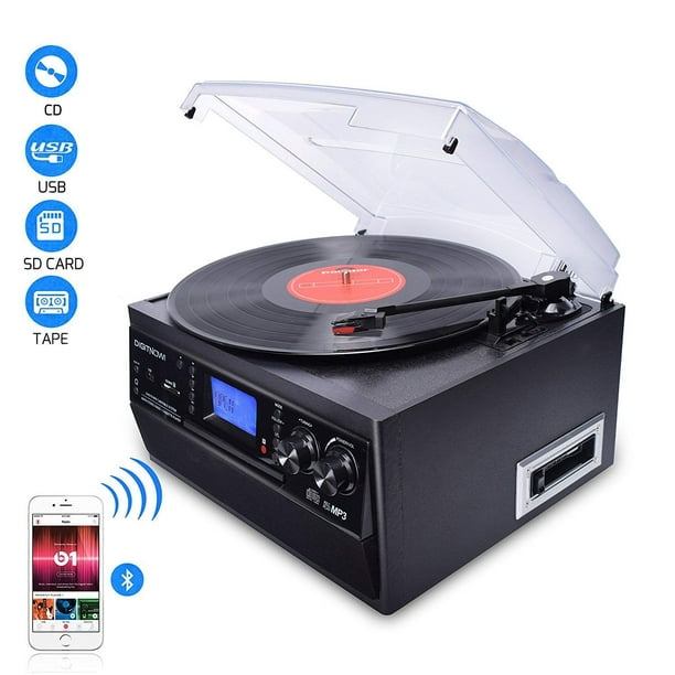 DIGITNOW Bluetooth Record Player Turntable with Stereo Speaker, LP