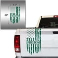 thumbnail image 2 of Freedom Distressed American USA US Flag Truck Tailgate Vinyl Decal Sticker fits most Pickup Trucks U.S. Decal for Liberty, Independence, Self-determination, Autonomy (11" x 20", Forest Green), 2 of 8