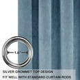 thumbnail image 2 of Classic Velvet Grommet Curtains – Thermal Insulated, Blackout, Set of 2 (52"W per Panel), 2 of 5
