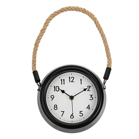Hometime Wall Clock with Rope Hanger