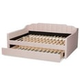 thumbnail image 5 of Baxton Studio Lennon Modern Engineered Wood with Trundle Daybed, Queen, Pink, 5 of 11