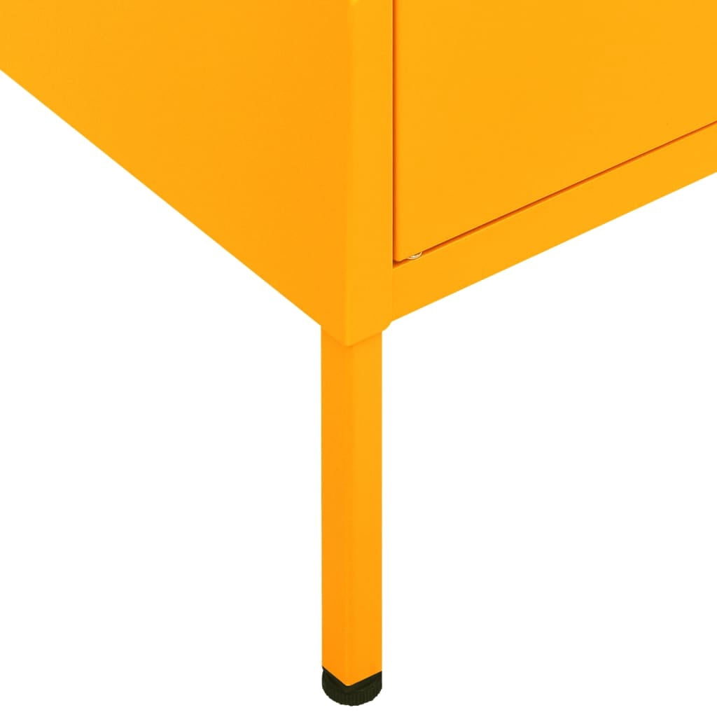vidaXL Storage Cabinet Mustard Yellow 31.5"x13.8"x40" Steel, 336137