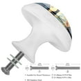 thumbnail image 3 of 4 Pcs Round White Knobs for Kitchen Cabinet Cupboard Dresser Bookcase Seahorse Drawer Pulls Handles Home Decor, 3 of 8