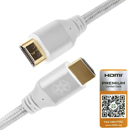 SilverStone HDMI Cable 4k Resolution at 60Hz, with HDMI 2.0b Certification in Silver Color (Best View At Silverstone)