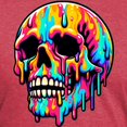 thumbnail image 3 of CafePress - Vibrant Melting Skull Men's Deluxe T Shirt - Mens Tri-blend T-Shirt, 3 of 4