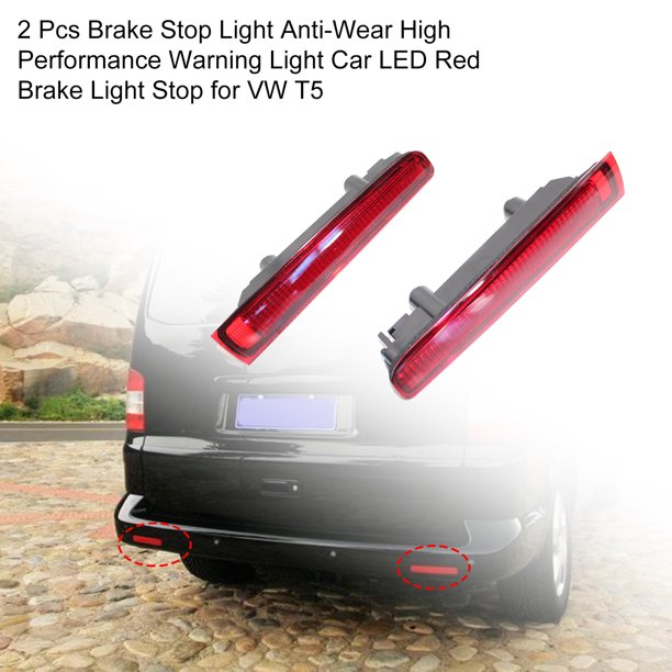 Gwong Autos 2 unids freno de parada de freno anti-desgaste alto rendimiento luz de advertencia LED LED de freno rojo Parada 7E0 945 097 EH 7E0 945 097F / J PARA VW T5 Gwong 24012572
