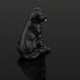 thumbnail image 4 of Modelo de diorama de diseño de cachorro de perro de animales en miniatura a escala 1/64 StyleA Negro, 4 of 9
