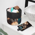 thumbnail image 6 of PhooArto Large Barrel Drawstring Makeup Bag, Donkey Butterflies Galaxy Travel Cosmetic Bag Portable Make Up Organizer Bag, 6 of 6