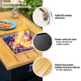thumbnail image 5 of MF Studio 46" 50000BUT Propane Gas Fire Pit Table with Lid and Blue Fire Glass Metal Rectangular Outdoor Propane Fire Pits Black, 5 of 8