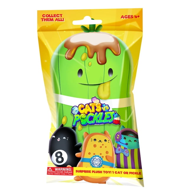 Mystery Bags Cats vs Pickles Gold Wave con 4 peluches, paquete de 1