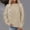 Beige, variant on Hoodies for Women Long Sleeves Casual Shirts Color Round Neck Sweatshirt Crewneck Pullover Tunic Tops Fall Winter Outfits Clothes,Beige,2XL