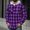 Purple, variant on LYSMORA Mens Plaid Button Down Hooded Shirt Long Sleeve Chest Pocket Casual Outdoor Hoodie Shacket