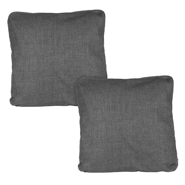 Cojin Decorativo Cuadrado Grande Set de 2 Belucci Steel Gris Oscuro