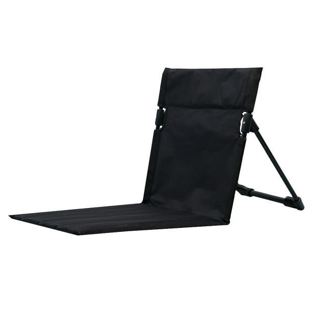 Silla Plegable para Acampar Con Transporte Respaldo para Picnic Al Aire Libre (negro)