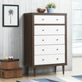 thumbnail image 3 of Costway 5 Drawer Dresser Wood Chest of Drawers Storage Freestanding Cabinet Organizer, 3 of 12