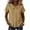 Khaki #001, variant on Womens 2026 Summer Cotton Linen Blouse Peter Pan Collar Half Sleeve Puff Cuff Button Down Casual Work Shirt L