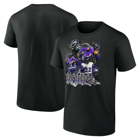 Men's Derrick Henry Black Baltimore Ravens Notorious Graphic T-Shirt