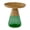 MAT GLD/GRN BAS, variant on Aria Home Glass Side Table with Tray Top Accent End Table 19 in Gold and Green