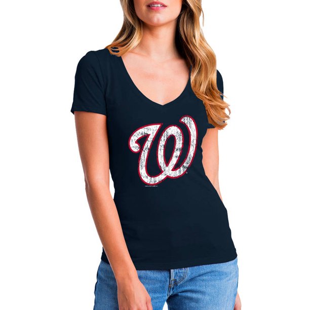 MLB Washington Nationals Women's Short Sleeve Team Color Graphic Tee