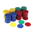 thumbnail image 1 of Paquete de 160 contadores de plástico, manipuladores de matemáticas para niños contando chips, rojo / azul / amarillo / , 1,1 pulgadas Multicolor160 Yotijar Fichas de póker de juegos de mesa, 1 of 7