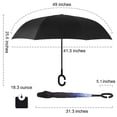 thumbnail image 5 of Inverted Umbrella,Windproof Reverse Umbrella, Umbrellas for Women, UV Protection, Upside Down Umbrella C-Handle P16, 5 of 8