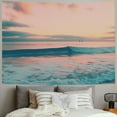 thumbnail image 2 of Fenyluxe  Ocean Pink Sky Tapestry, Teal Sea Ocean with Pink Cloud Wall Tapestry for Bedroom, Pastel Nature Landscape Wall Hanging Tapestry Wall Art for Living Room Home Decor 40x30inch, 2 of 6