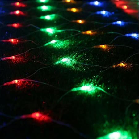 Ucf Christmas Lights TORCHSTAR Extendable 9.84ft x 6.56ft LED Christmas Net Mesh Fairy String Lights for Living Room, 204 LEDs, Transparency, Multicolor ()