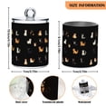 thumbnail image 5 of Yayeee 4 Pack Qtip Holder Bathroom Cotton Swab Canister with Lid Clear Dispenser Set, Pixel Cat, 5 of 6