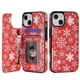 thumbnail image 1 of Funda para teléfono HAOINSH para iPhone 14 de 6.1 pulgadas, tipo cartera de piel sintética, 1 of 6