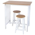 thumbnail image 1 of Barra Desayunador De Madera 2 Personas, Incluye Taburetes ELLEGANCE HOUSEWARE KT00545, 1 of 5