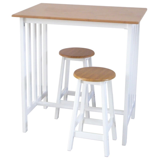 Barra Desayunador De Madera 2 Personas, Incluye Taburetes ELLEGANCE HOUSEWARE KT00545