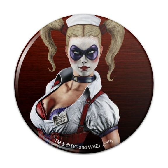 Batman Arkham Asylum Video Game Harley Quinn Kitchen Refrigerator Locker Button Magnet