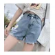 thumbnail image 2 of Mujeres, Shorts De Mezclilla, Borde Deshilachado, Crisantemo, 2 of 8