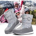 thumbnail image 3 of K KomForme Botas de nieve para niños y niñas, botas de invierno para exteriores, impermeables con forro de piel (niños pequeños/niños grandes), 3 of 3