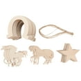 thumbnail image 1 of 36 piezas de figuras de caballos de madera sin terminar, rodajas de herradura de madera para manualidades DIY, 1 of 7