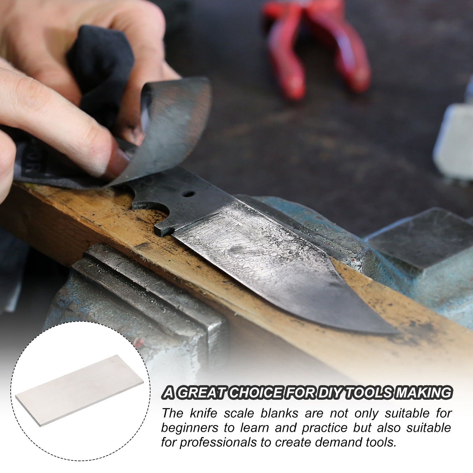 Unique Bargains Spring Steel for Knife Making Flat Bar for Blank Sheet 4"x 11/2"x 4/16"