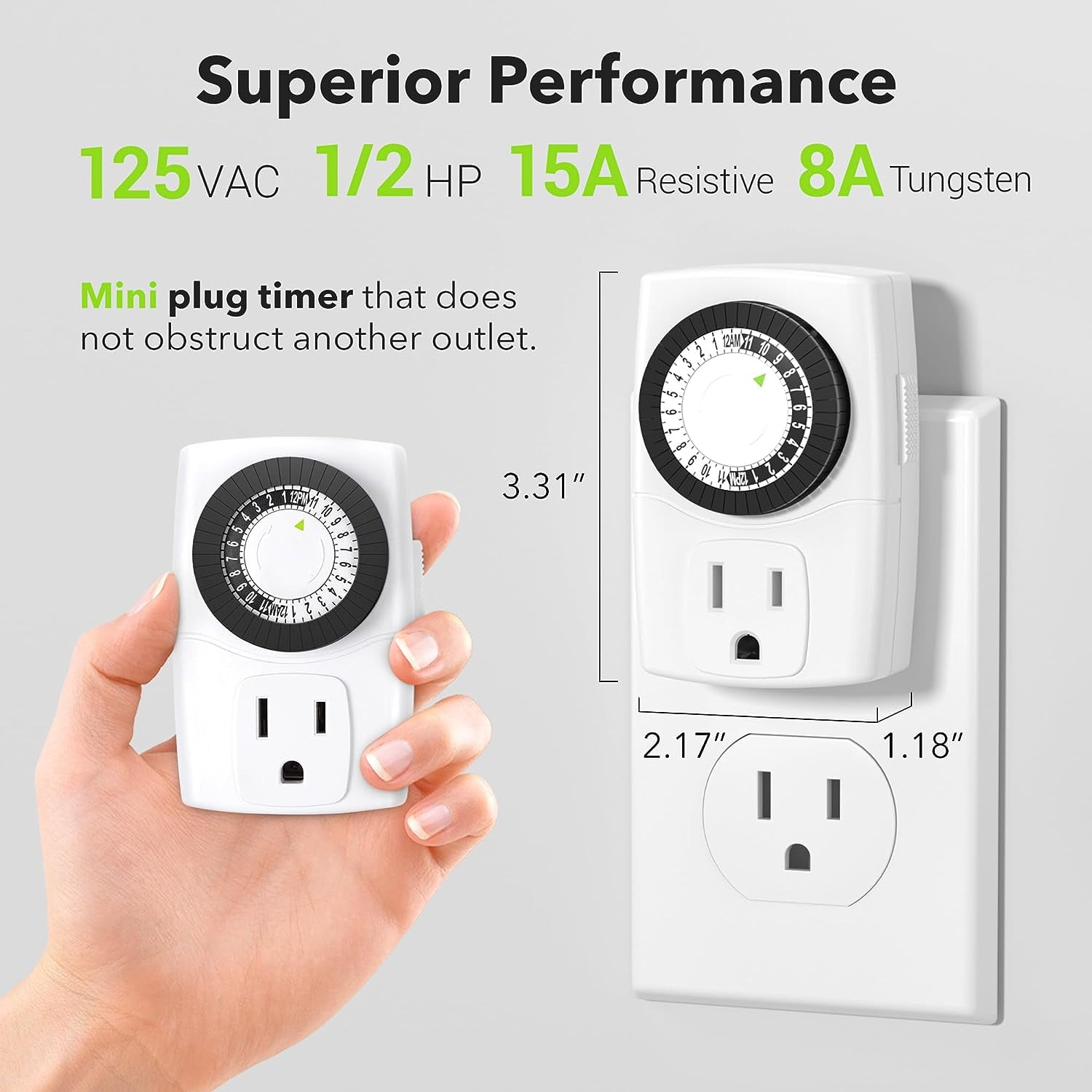 Century timer plug outlet