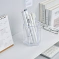 thumbnail image 3 of 1 Pcs Pen Holder Hollow Large Capacity Hexagonal  Stationery Makeup Brush Box Classroom Things, 3 of 10