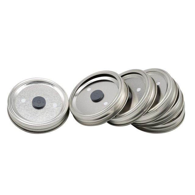 Tapa para frascos Mason de boca ancha Root Mushroom Farm, 6 piezas, PTFE