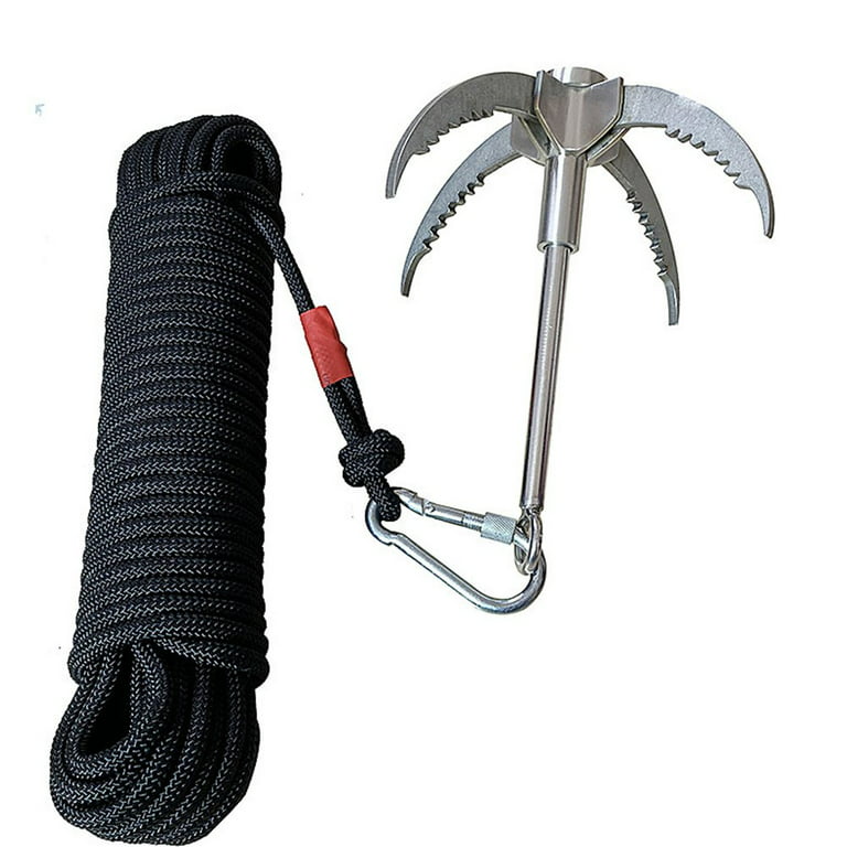 Climbing Hook Stainless Steel Gravity Hook Foldable Grappling Claw